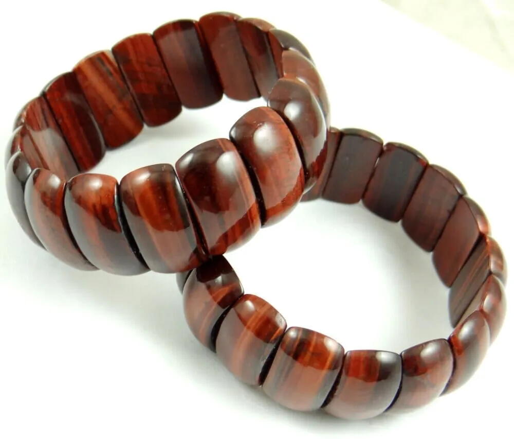 Natural Stone Tiger Eye Unakite Quartz Crystal Bead Bracelet