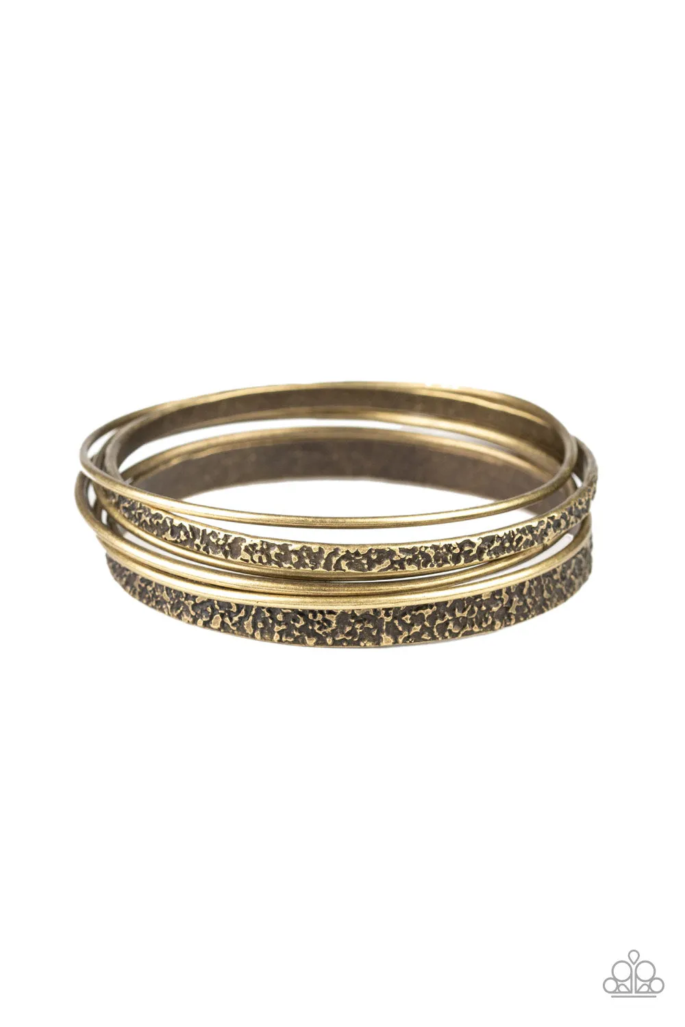 Paparazzi Accessories - Full Circle - Brass Bangles Bracelet