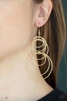 Paparazzi I Feel Dizzy - Gold Hoop Style Earrings