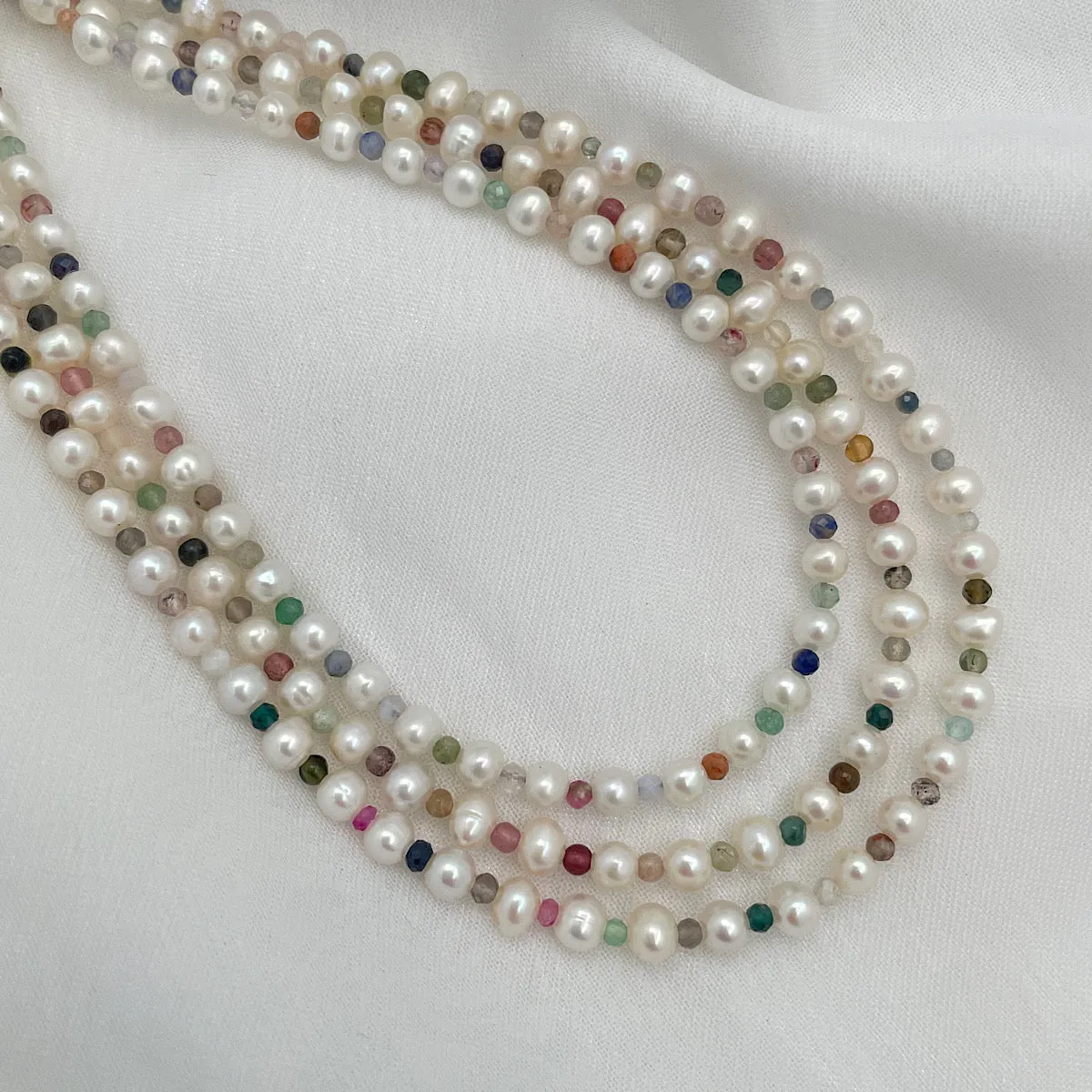 Pearl and Gemstone Choker Necklace