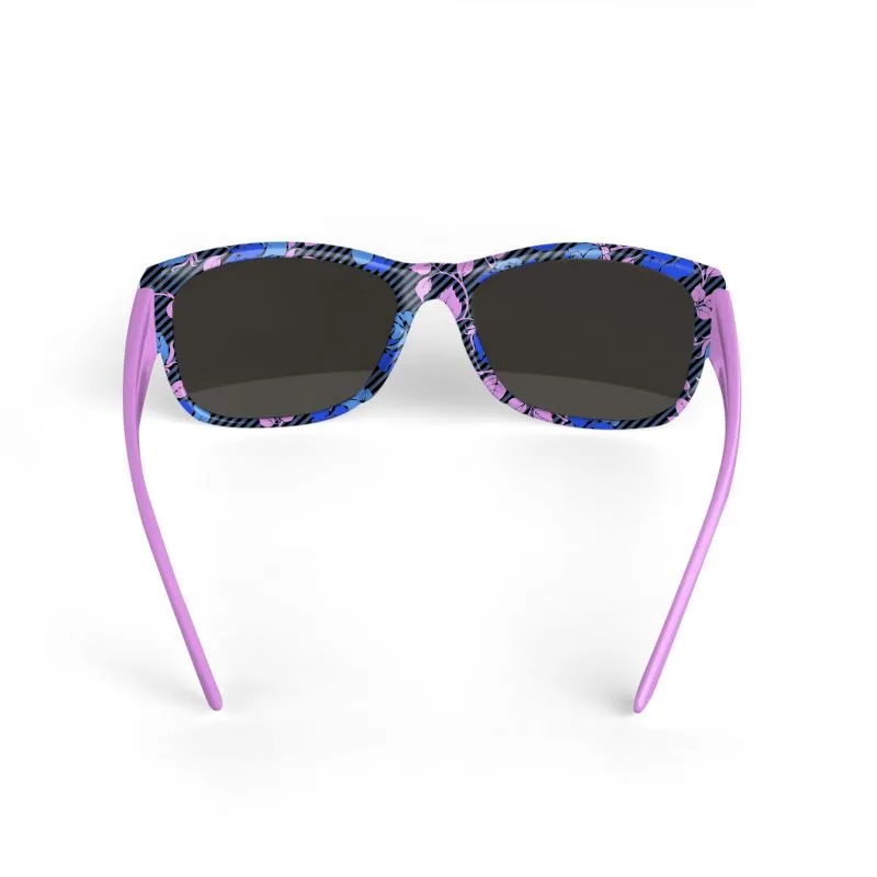 Pinkish Purple Floral Sunglasses