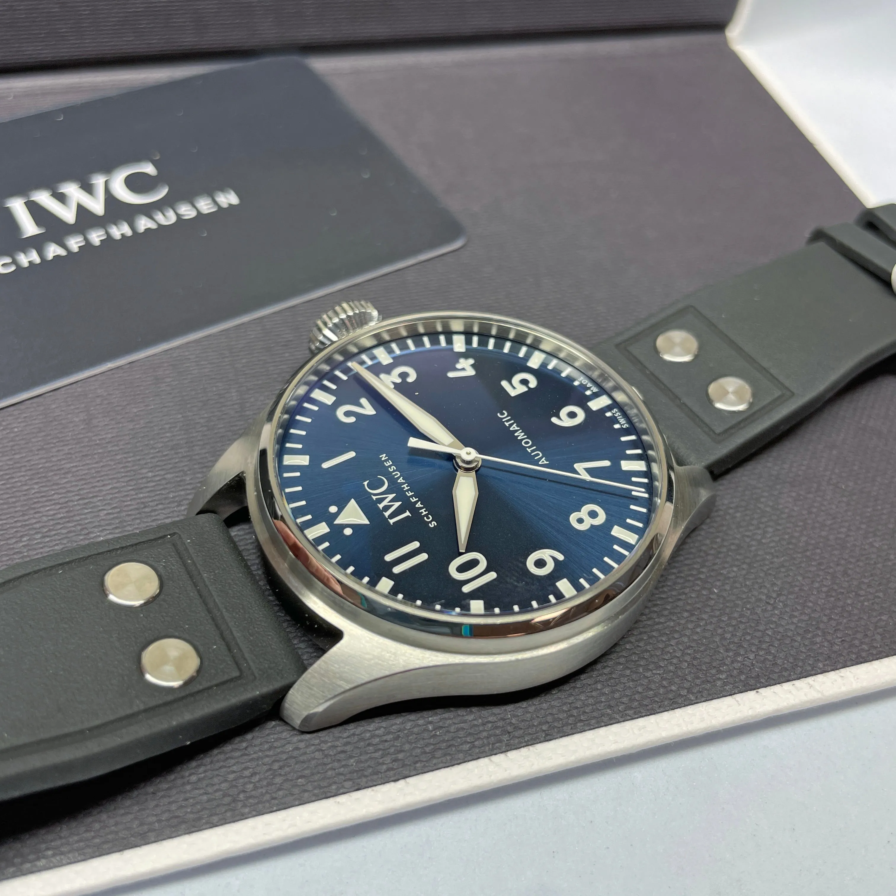 Pre-Owned IWC Big Pilot's Watch 43mm Blue Watch IW329303