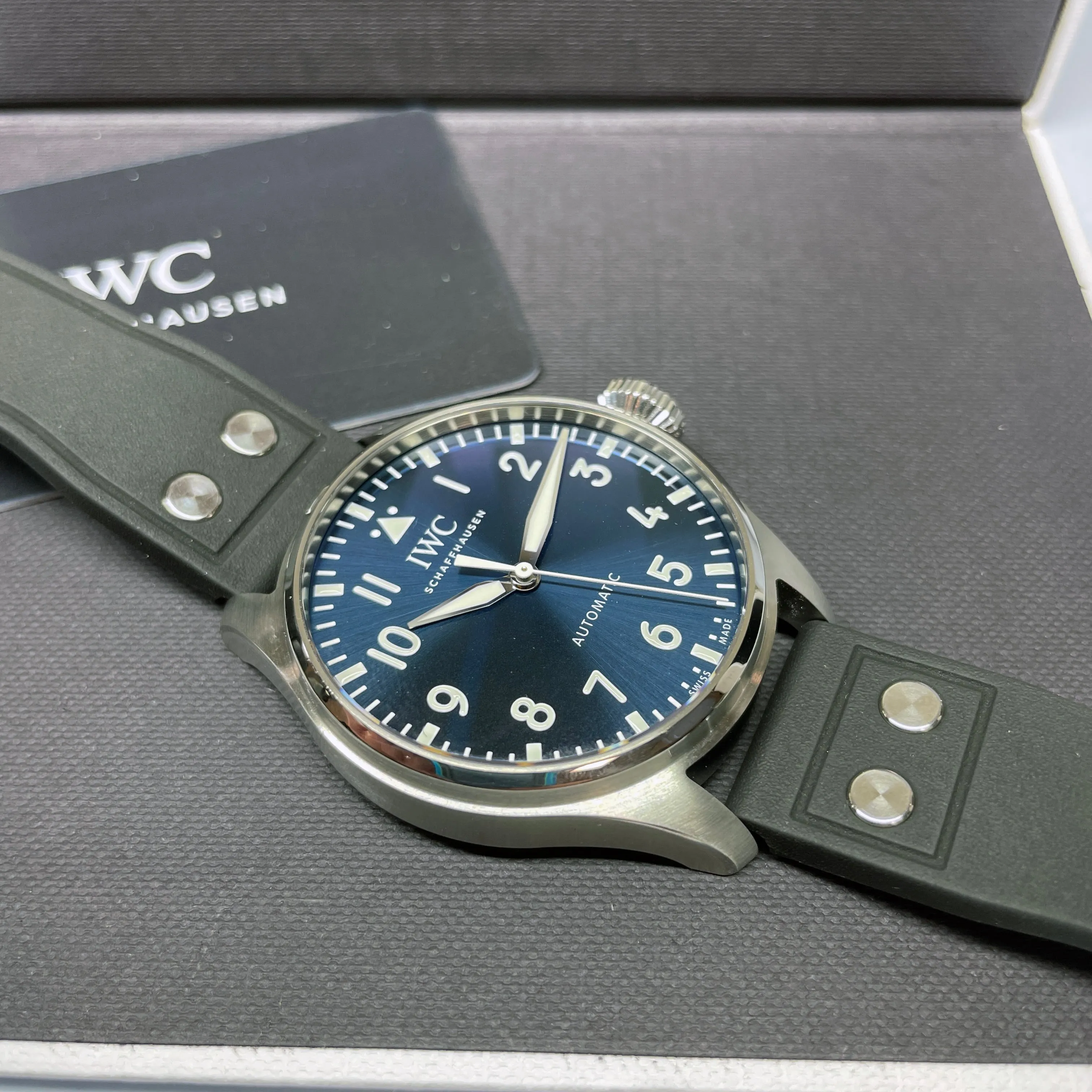 Pre-Owned IWC Big Pilot's Watch 43mm Blue Watch IW329303