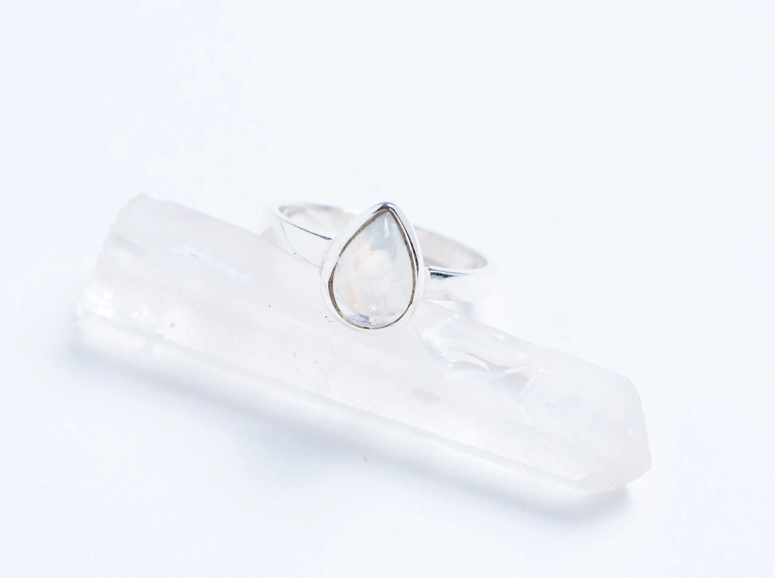 Rainbow Moonstone Ring