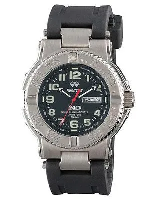 Reactor Trident Mens - Rubber Strap - Titanium - NEVER DARK - Day/Date