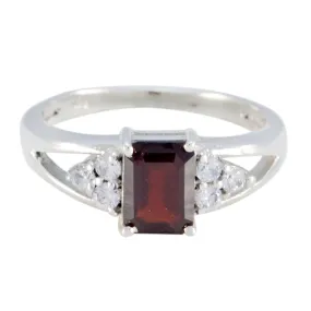 Riyo Bonny Gemstones Garnet Solid Silver Ring Gift For Handmade