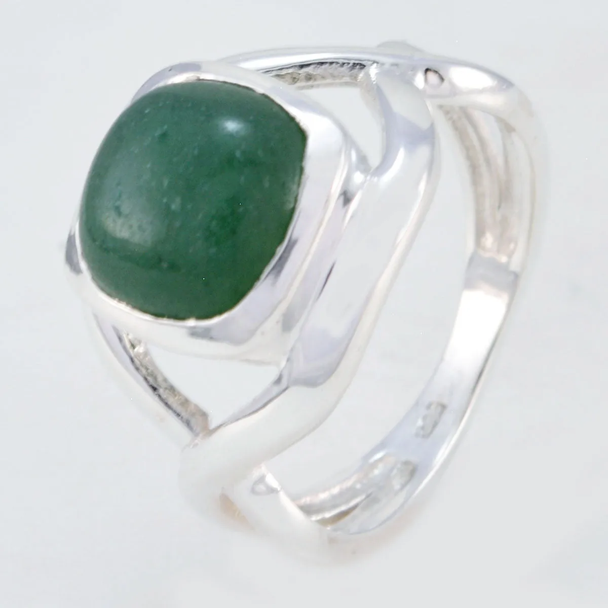 Riyo Chocolate-Box Gemstones Green Onyx 925 Silver Rings Jewelry Com