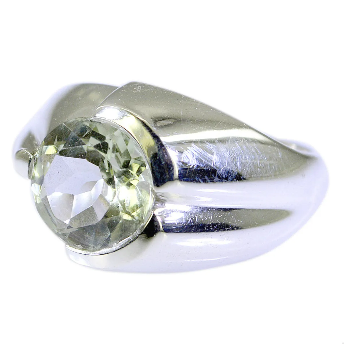 Riyo Drop-Dead Stone Green Amethyst 925 Rings Hollywood Body Jewelry