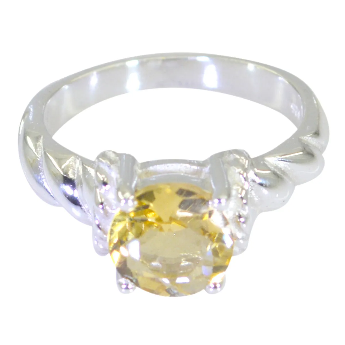 Riyo Fine Gemstones Citrine 925 Sterling Silver Ring Skull Jewelry