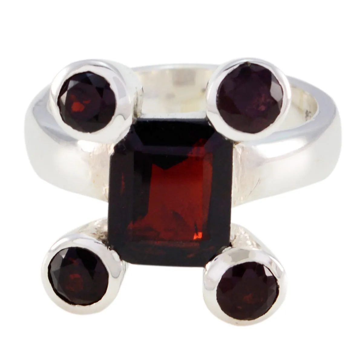 Riyo Fine Gemstones Garnet 925 Sterling Silver Ring Cuff