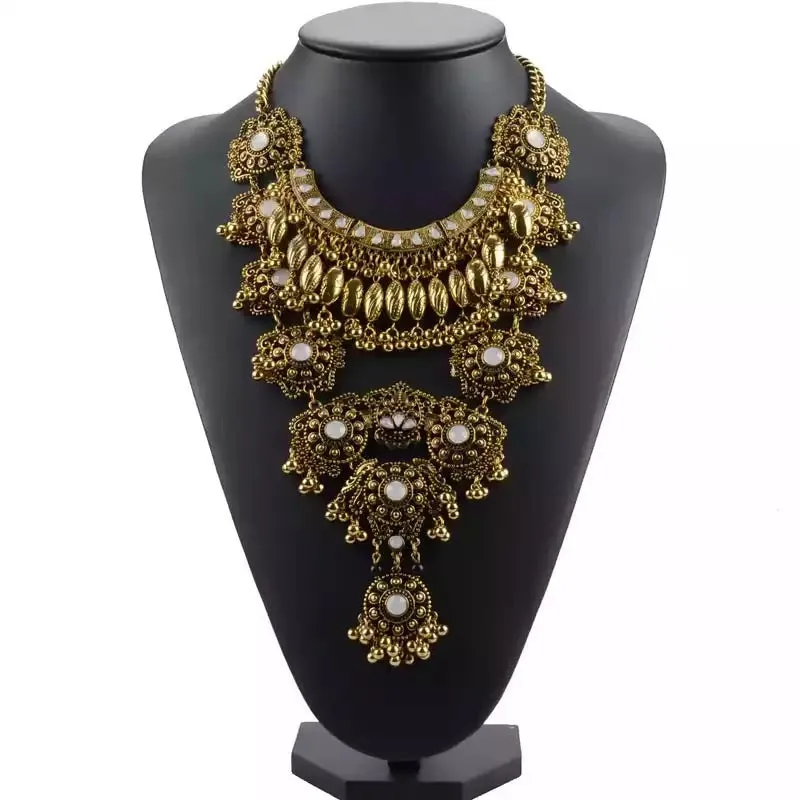 Sacred Lotus Maxi Statement Necklace - LAST CHANCE