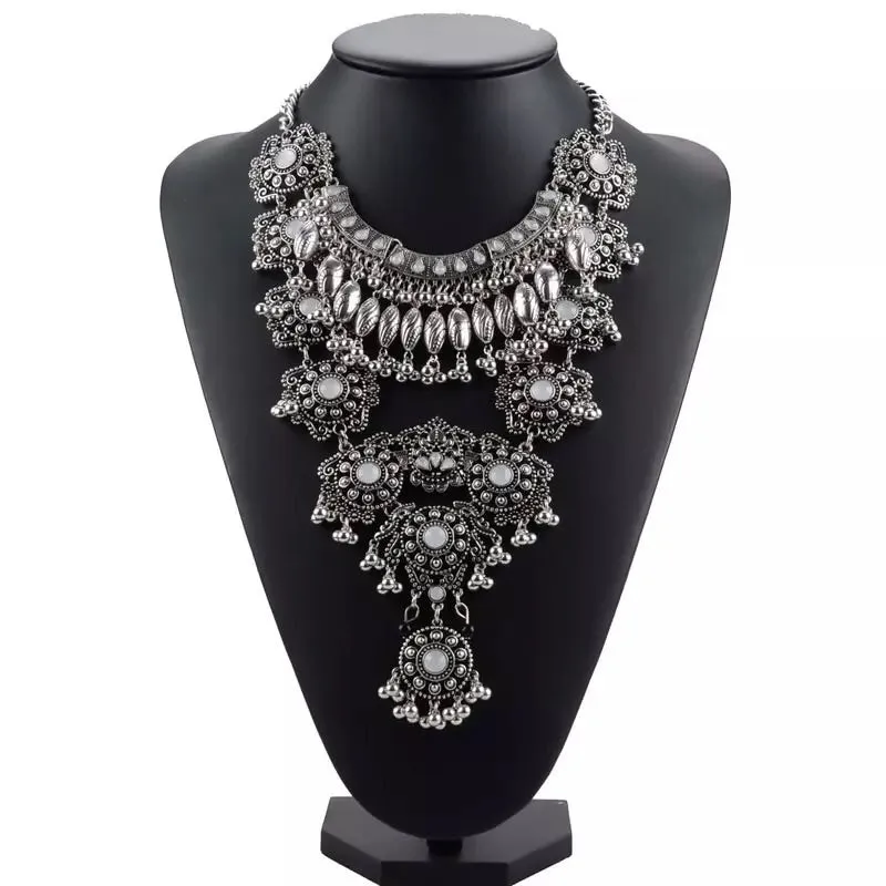 Sacred Lotus Maxi Statement Necklace - LAST CHANCE