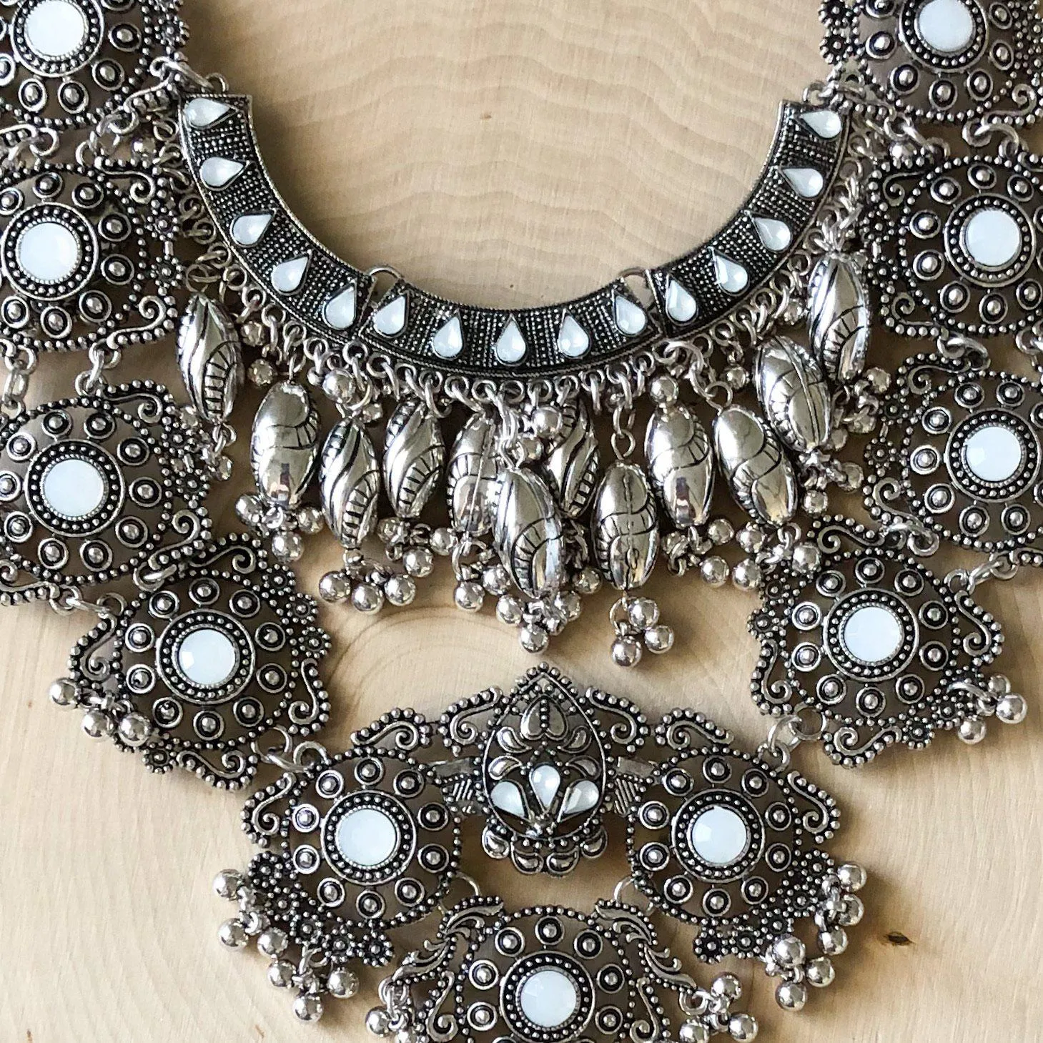 Sacred Lotus Maxi Statement Necklace - LAST CHANCE