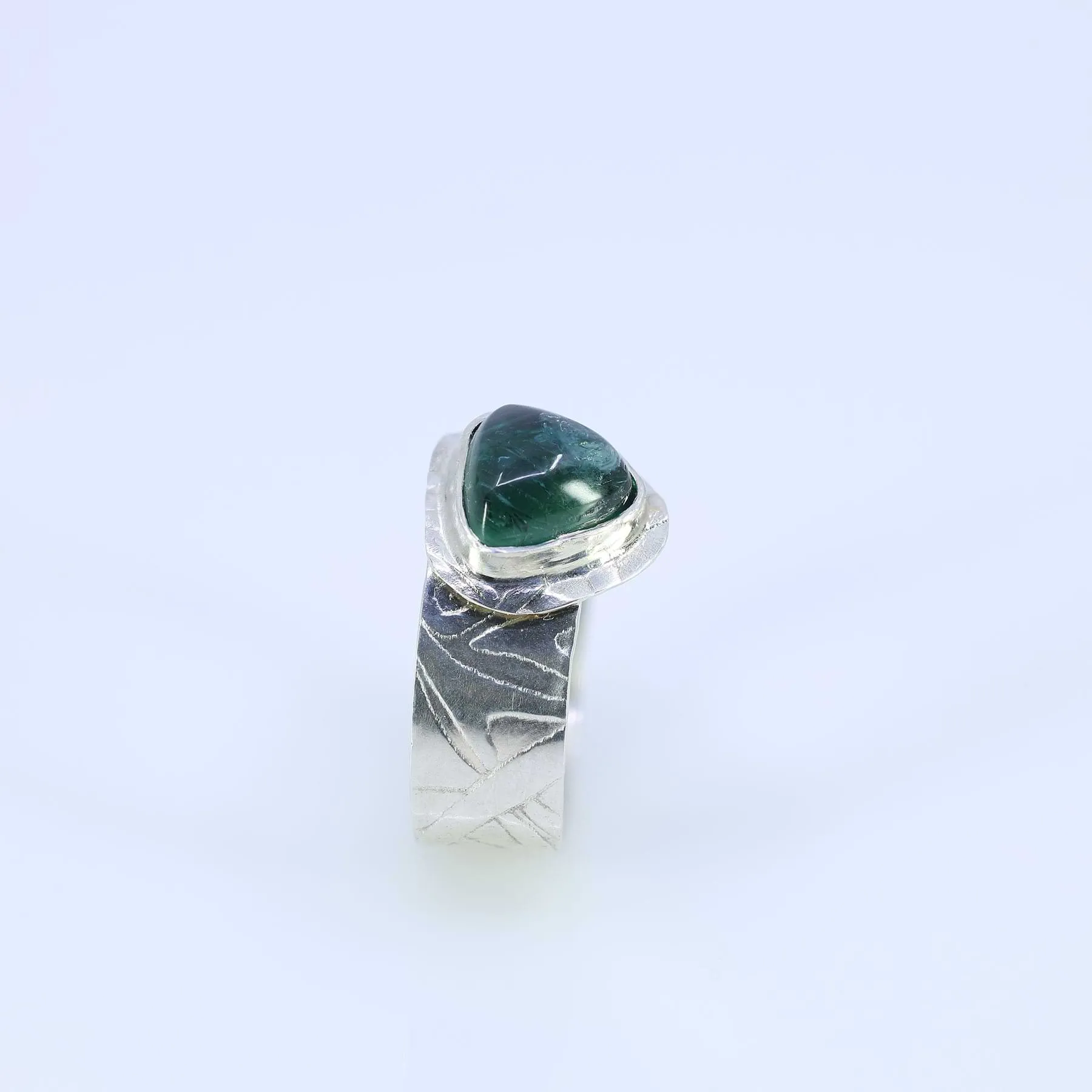 Sanna - Green Tourmaline Argentium Silver Ring