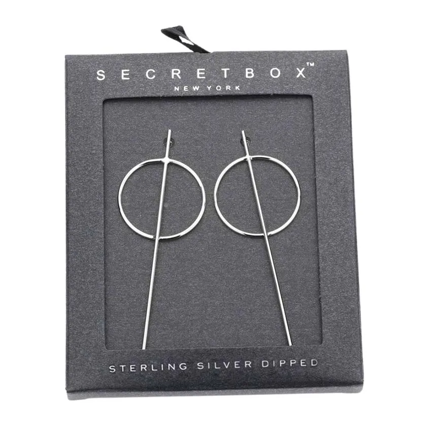 Secret Box 14K Gold Dipped Geometric Metal Earrings