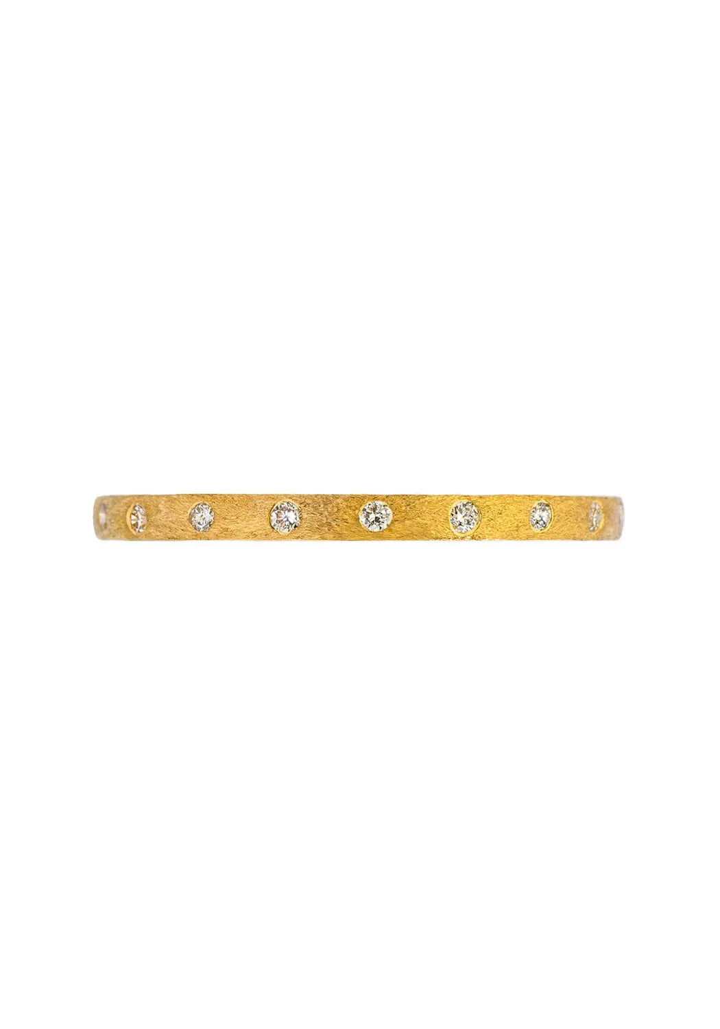 Sethi Couture Dunes Narrow 18KYG Diamond Brushed Band