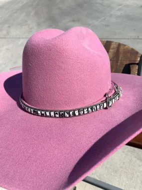 Sterling Silver and White Buffalo Hat Band