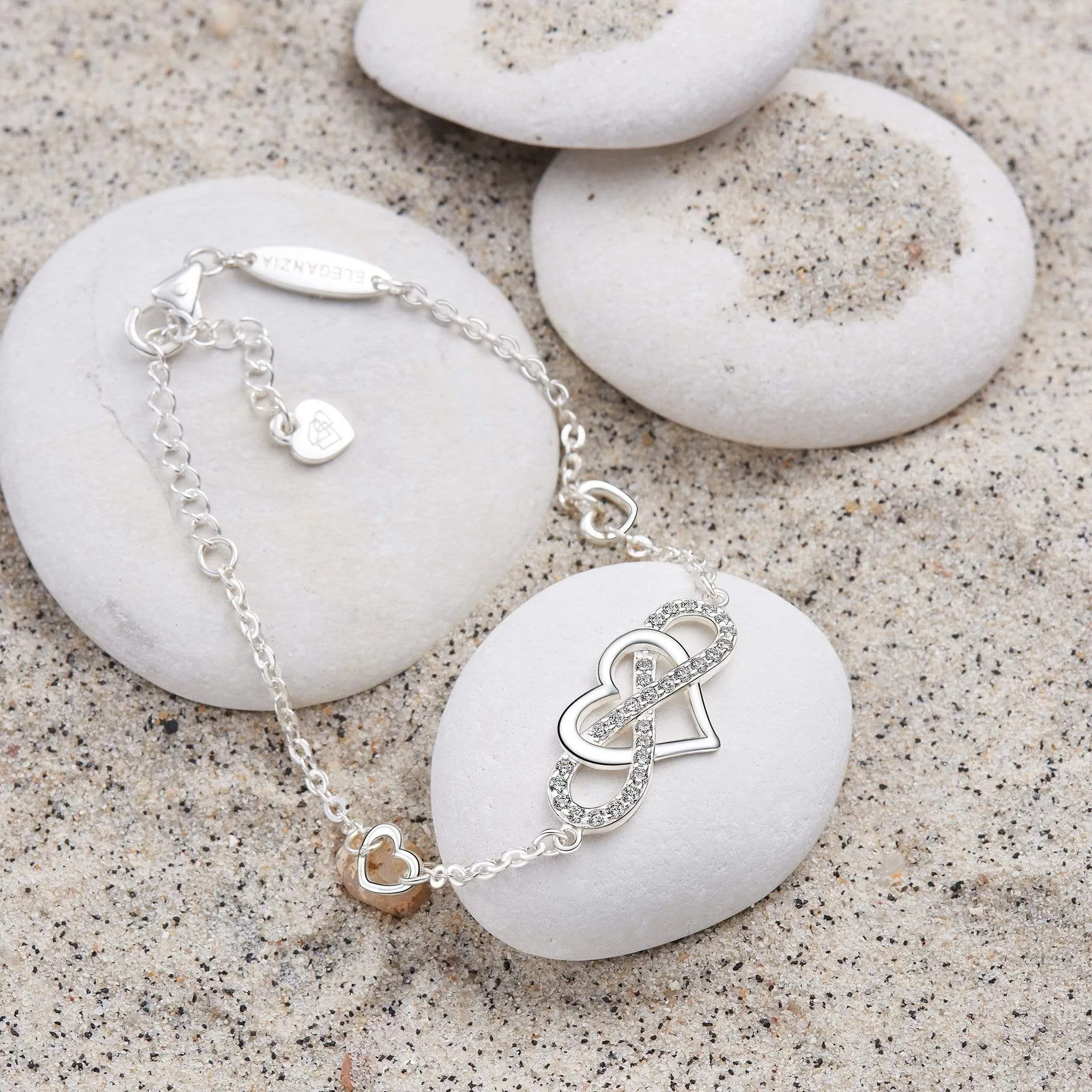 Sterling Silver Infinity Heart Bracelet