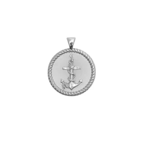 STRONG JW Small Pendant Coin in Silver