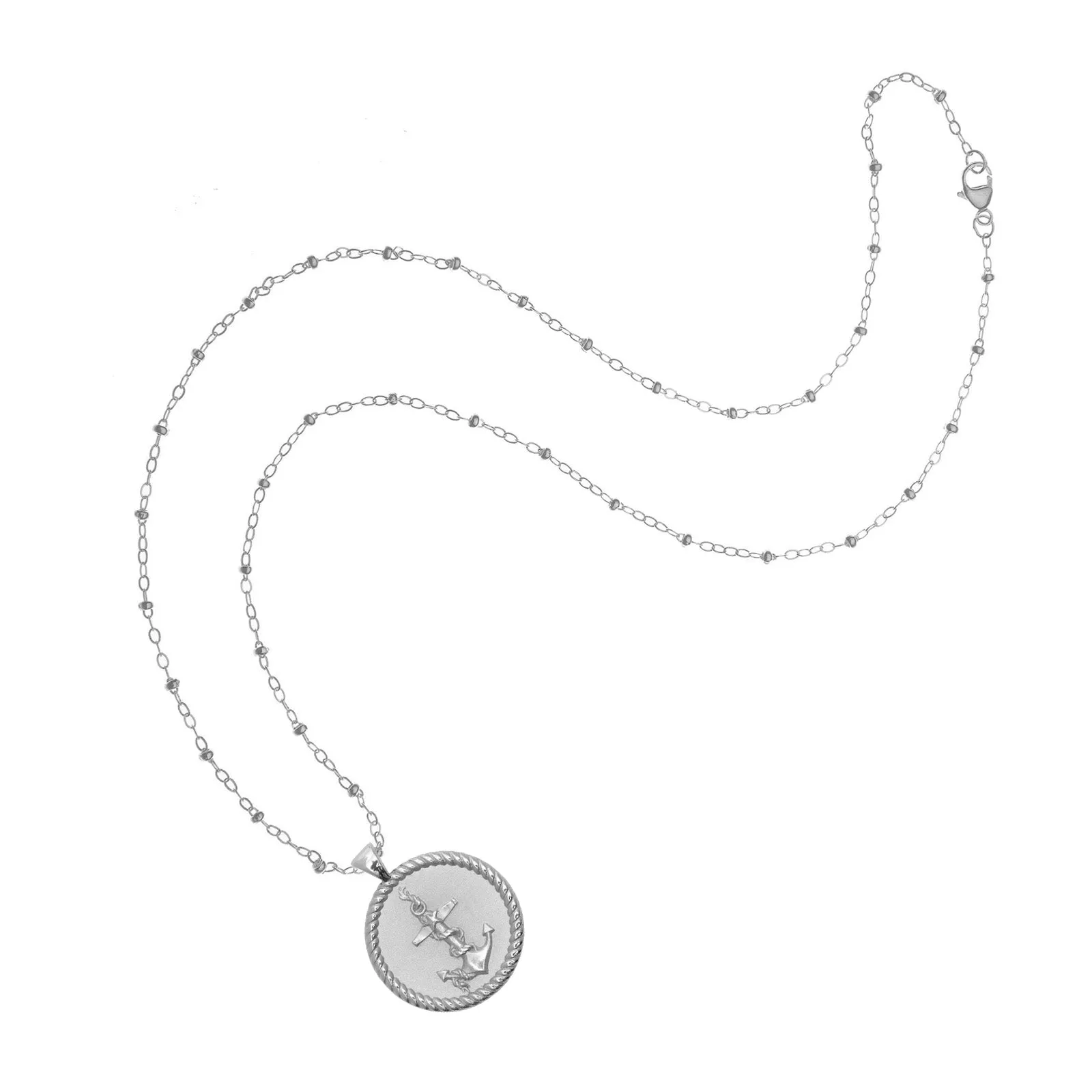 STRONG JW Small Pendant Coin in Silver