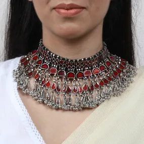 Teejh Zaira Red Choker Necklace