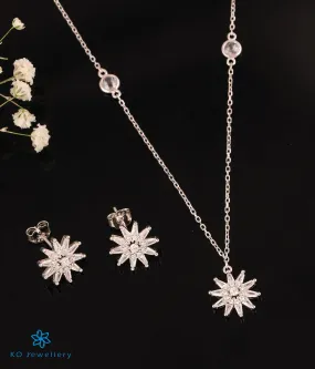 The Starry Nights Silver Necklace & Earrings