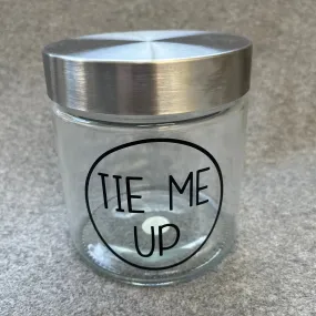 Tie Me Up Glass Hair Tie Jar