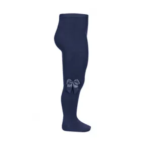 Tights with side grossgran bow NAVY BLUE