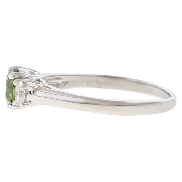 Vintage Demantoid & Diamond Ring, 0.85ct.