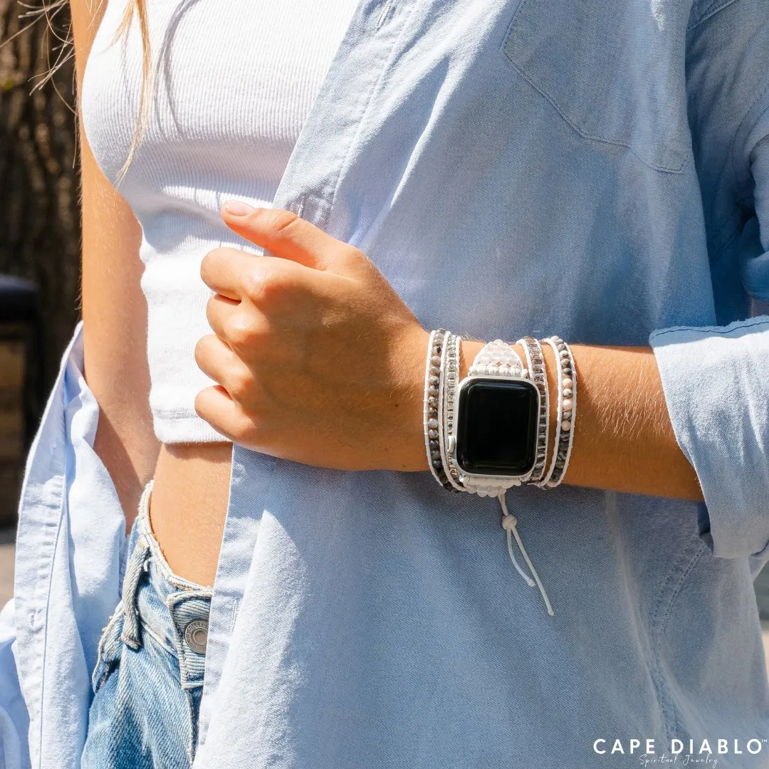 White Labradorite Apple Watch Strap