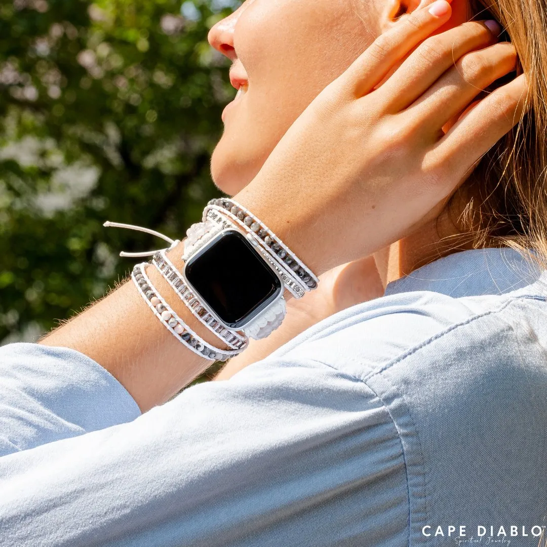 White Labradorite Apple Watch Strap