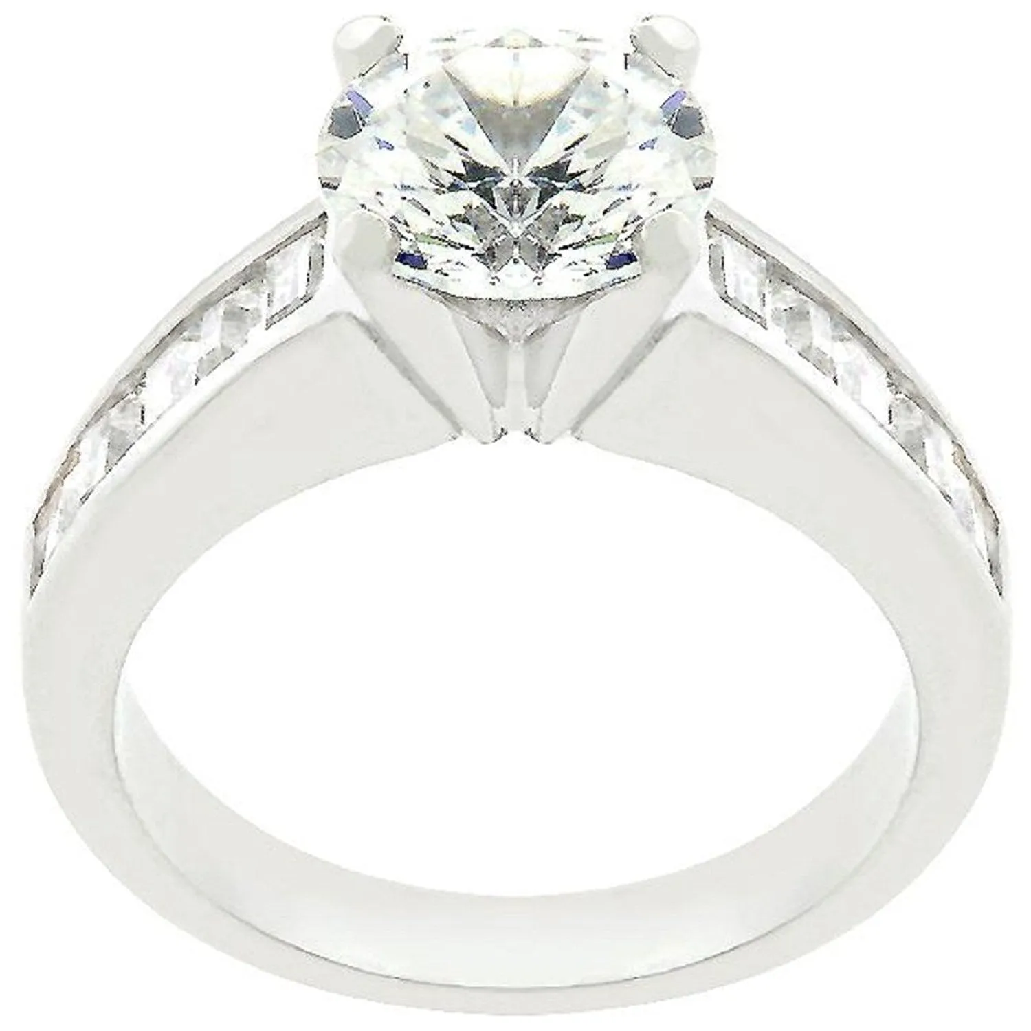 WildKlass Classic Rhodium Plated Engagement Ring