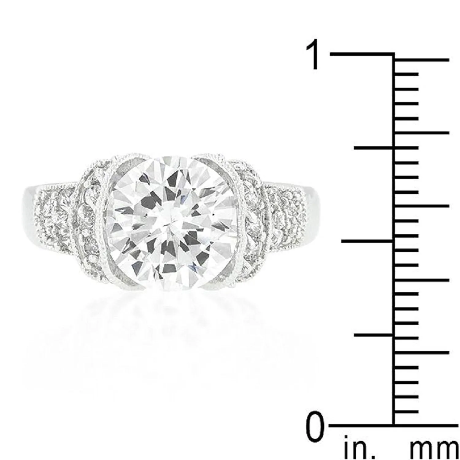 WildKlass Tension Set Cubic Zirconia Engagement Ring